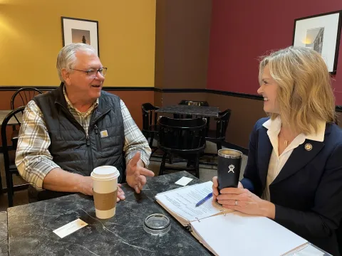 Congresswoman Julie Fedorchak (R-ND) with Devils Lake Mayor