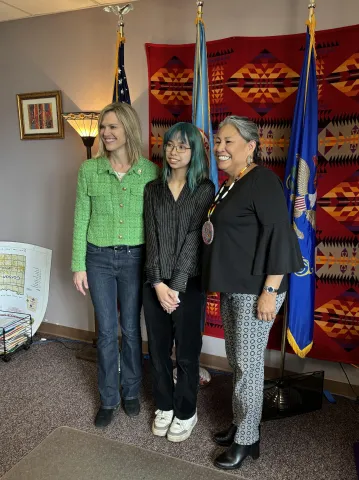 Congresswoman Julie Fedorchak (R-ND) with Standing Rock Chairwoman