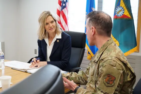 Congresswoman Julie Fedorchak (R-ND) at Camp Grafton