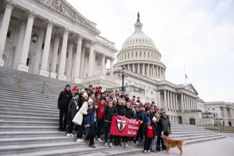 Fedorchak joins Shanley High School students on the Capitol Steps
