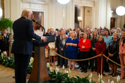 President Trump addresses Women's Caucus