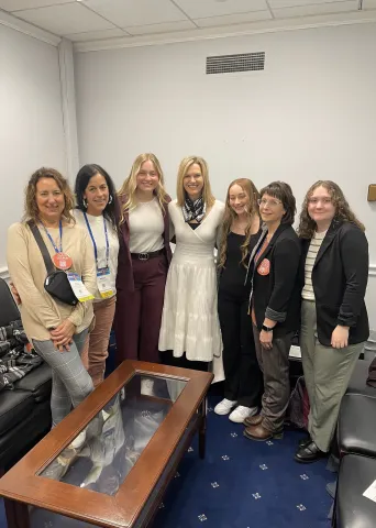 Rep. Fedorchak with students from Bismarck High School