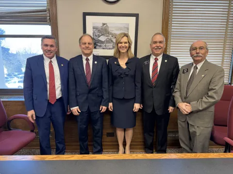 Congresswoman Julie Fedorchak (R-ND) with ND Legislature leadership