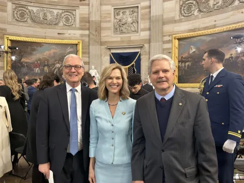 Congresswoman Julie Fedorchak (R-ND) alongside Senators Hoeven and Cramer (R-ND)