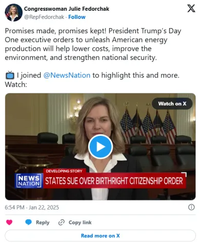 Congresswoman Julie Fedorchak Interview 