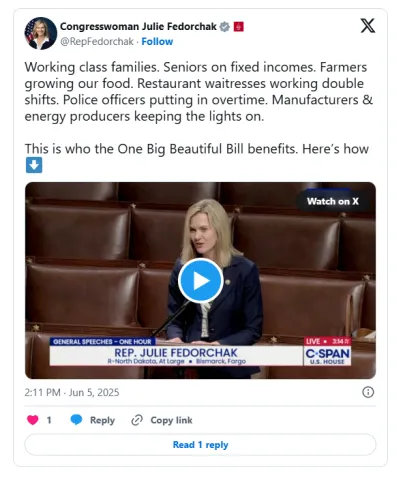 Congresswoman Julie Fedorchak (R-ND)